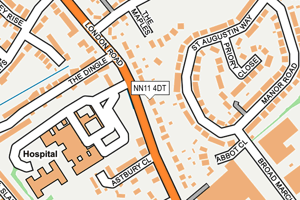 NN11 4DT map - OS OpenMap – Local (Ordnance Survey)