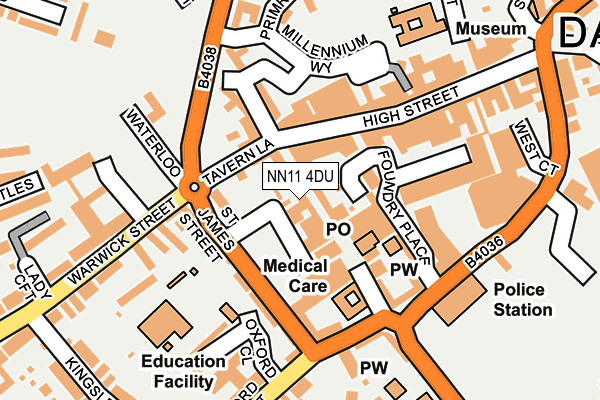 NN11 4DU map - OS OpenMap – Local (Ordnance Survey)