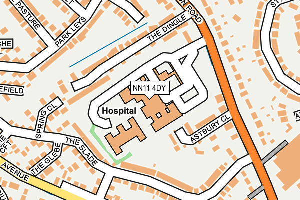 NN11 4DY map - OS OpenMap – Local (Ordnance Survey)