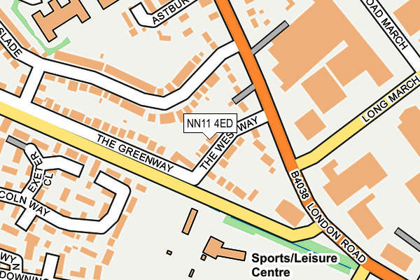 NN11 4ED map - OS OpenMap – Local (Ordnance Survey)