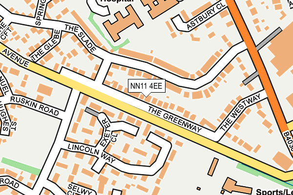 NN11 4EE map - OS OpenMap – Local (Ordnance Survey)