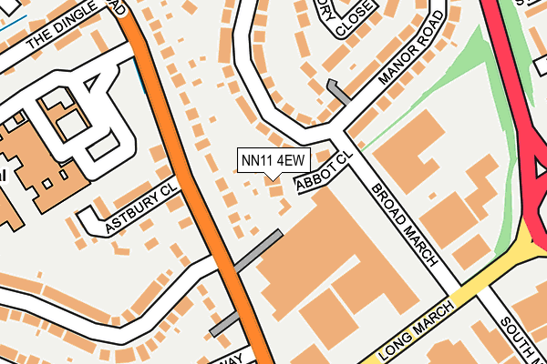 NN11 4EW map - OS OpenMap – Local (Ordnance Survey)
