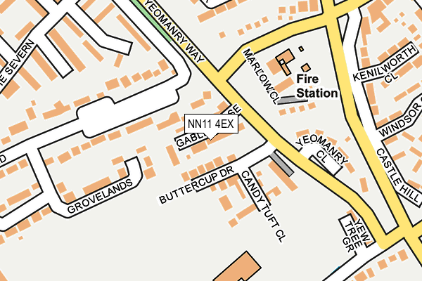 NN11 4EX map - OS OpenMap – Local (Ordnance Survey)