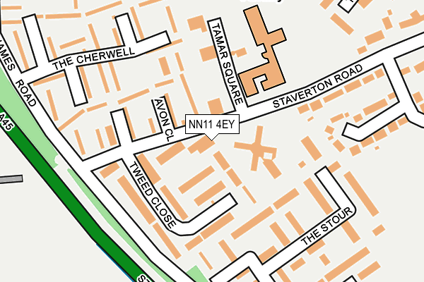 NN11 4EY map - OS OpenMap – Local (Ordnance Survey)