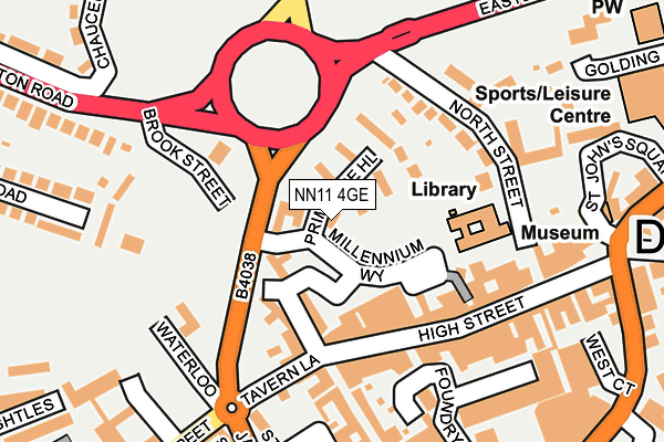 NN11 4GE map - OS OpenMap – Local (Ordnance Survey)