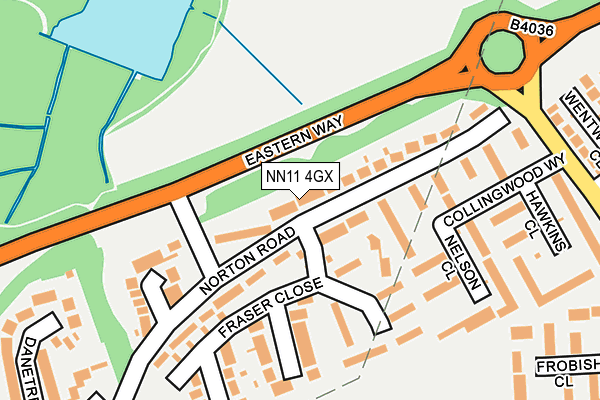 NN11 4GX map - OS OpenMap – Local (Ordnance Survey)