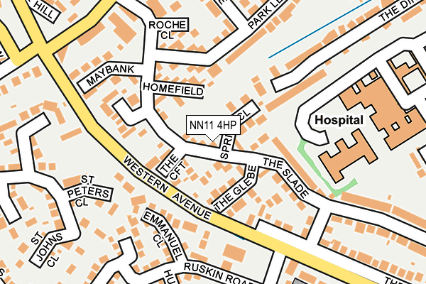NN11 4HP map - OS OpenMap – Local (Ordnance Survey)