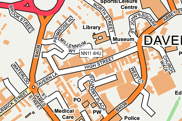 NN11 4HU map - OS OpenMap – Local (Ordnance Survey)