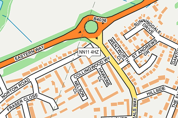 NN11 4HZ map - OS OpenMap – Local (Ordnance Survey)