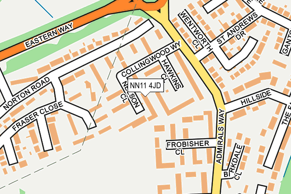 NN11 4JD map - OS OpenMap – Local (Ordnance Survey)