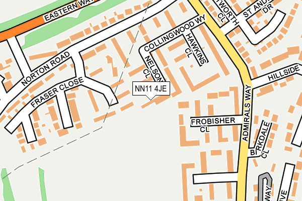 NN11 4JE map - OS OpenMap – Local (Ordnance Survey)