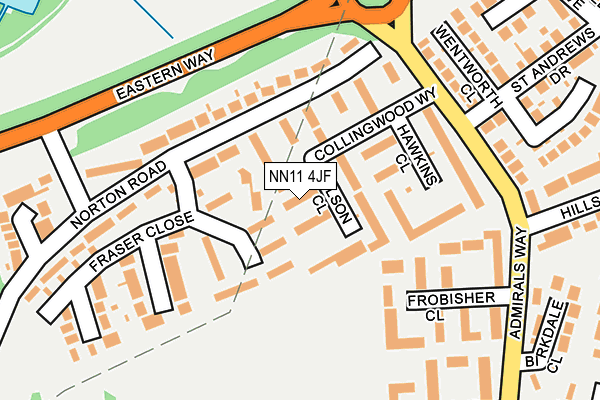 NN11 4JF map - OS OpenMap – Local (Ordnance Survey)