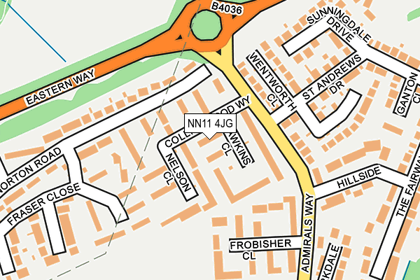 NN11 4JG map - OS OpenMap – Local (Ordnance Survey)