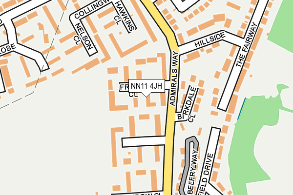 NN11 4JH map - OS OpenMap – Local (Ordnance Survey)