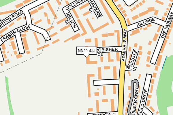 NN11 4JJ map - OS OpenMap – Local (Ordnance Survey)