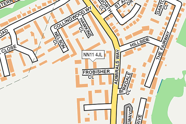 NN11 4JL map - OS OpenMap – Local (Ordnance Survey)