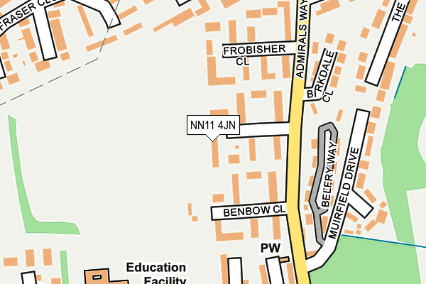 NN11 4JN map - OS OpenMap – Local (Ordnance Survey)