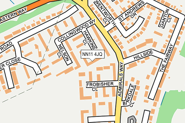 NN11 4JQ map - OS OpenMap – Local (Ordnance Survey)