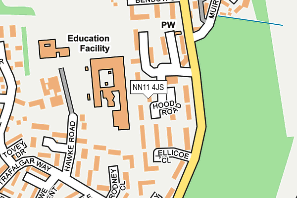 NN11 4JS map - OS OpenMap – Local (Ordnance Survey)