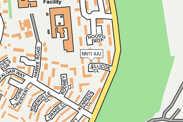 NN11 4JU map - OS OpenMap – Local (Ordnance Survey)