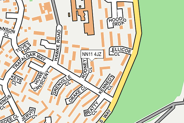 NN11 4JZ map - OS OpenMap – Local (Ordnance Survey)