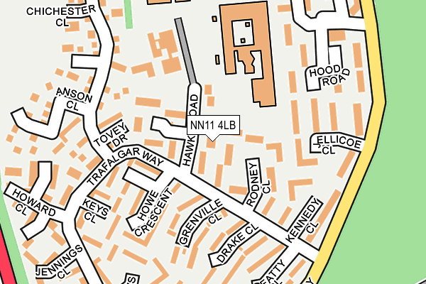 NN11 4LB map - OS OpenMap – Local (Ordnance Survey)