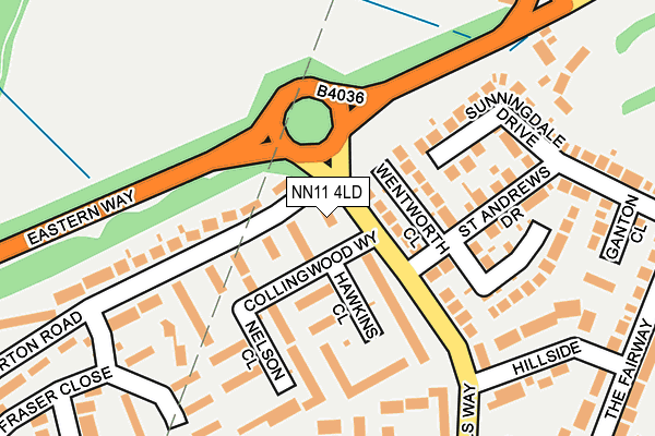 NN11 4LD map - OS OpenMap – Local (Ordnance Survey)