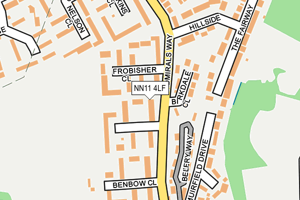 NN11 4LF map - OS OpenMap – Local (Ordnance Survey)