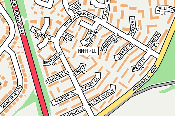 NN11 4LL map - OS OpenMap – Local (Ordnance Survey)