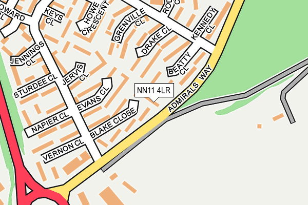 NN11 4LR map - OS OpenMap – Local (Ordnance Survey)