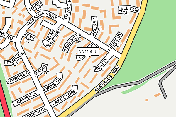 NN11 4LU map - OS OpenMap – Local (Ordnance Survey)