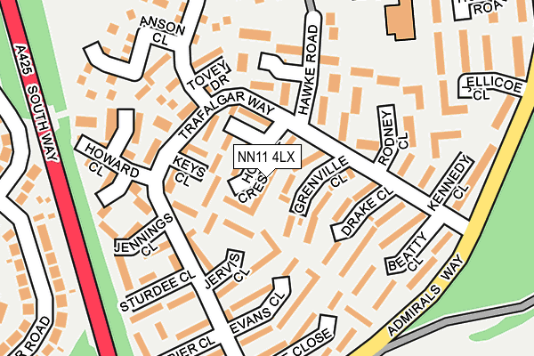 NN11 4LX map - OS OpenMap – Local (Ordnance Survey)