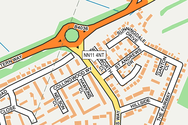 NN11 4NT map - OS OpenMap – Local (Ordnance Survey)