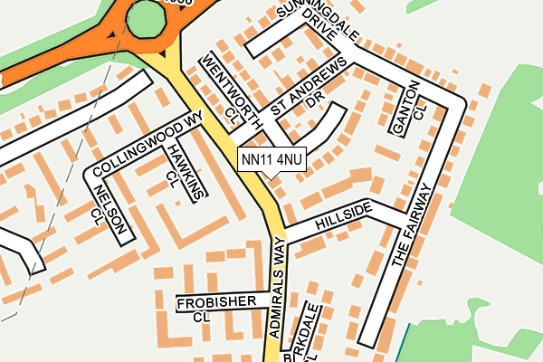 NN11 4NU map - OS OpenMap – Local (Ordnance Survey)