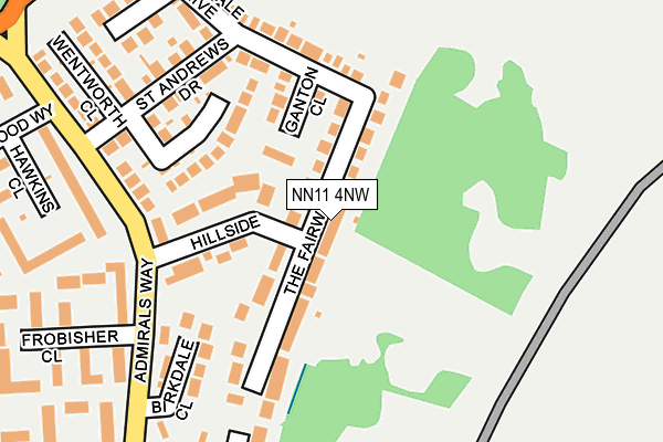 NN11 4NW map - OS OpenMap – Local (Ordnance Survey)