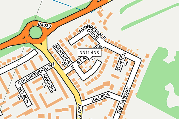 NN11 4NX map - OS OpenMap – Local (Ordnance Survey)