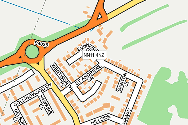 NN11 4NZ map - OS OpenMap – Local (Ordnance Survey)