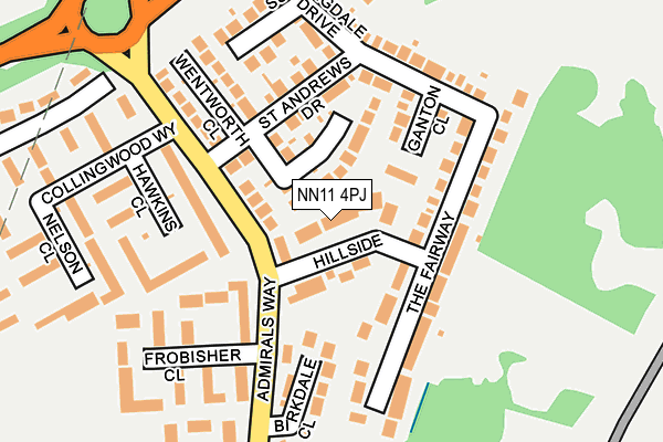 NN11 4PJ map - OS OpenMap – Local (Ordnance Survey)