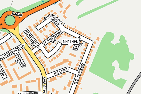 NN11 4PL map - OS OpenMap – Local (Ordnance Survey)