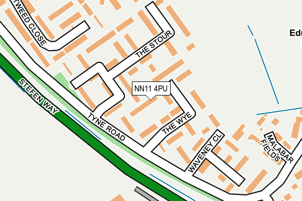 NN11 4PU map - OS OpenMap – Local (Ordnance Survey)