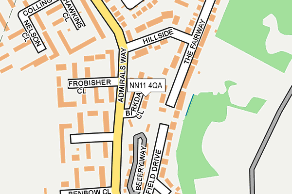 NN11 4QA map - OS OpenMap – Local (Ordnance Survey)