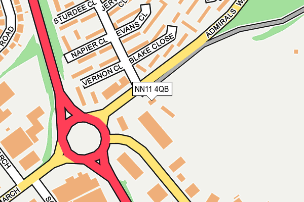 NN11 4QB map - OS OpenMap – Local (Ordnance Survey)