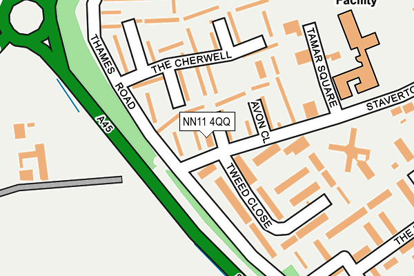 NN11 4QQ map - OS OpenMap – Local (Ordnance Survey)