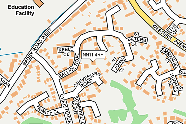 NN11 4RF map - OS OpenMap – Local (Ordnance Survey)