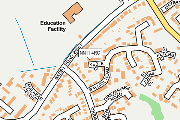 NN11 4RG map - OS OpenMap – Local (Ordnance Survey)