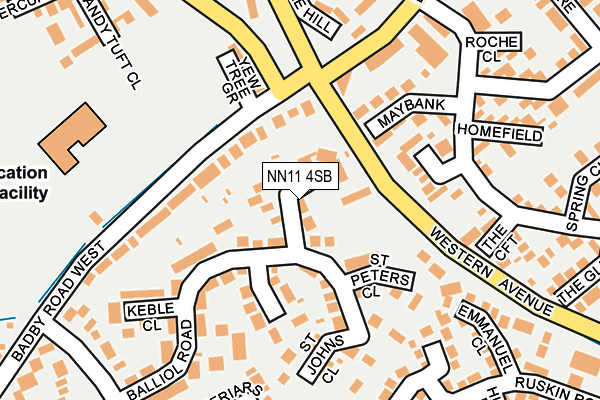 NN11 4SB map - OS OpenMap – Local (Ordnance Survey)