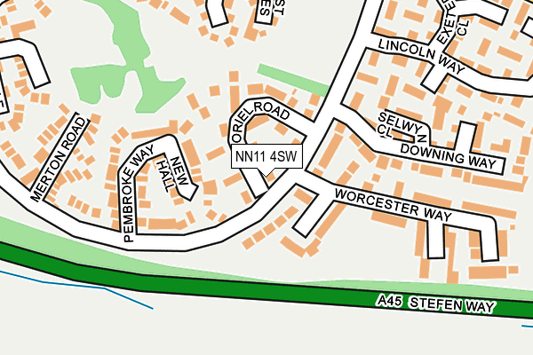 NN11 4SW map - OS OpenMap – Local (Ordnance Survey)
