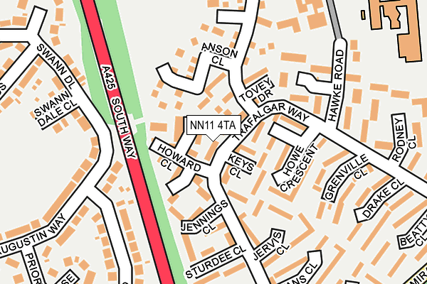 NN11 4TA map - OS OpenMap – Local (Ordnance Survey)
