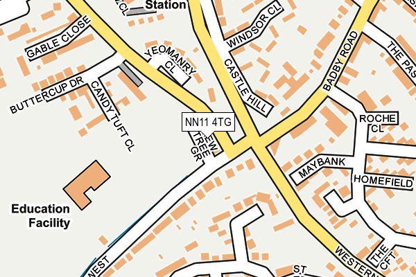 NN11 4TG map - OS OpenMap – Local (Ordnance Survey)