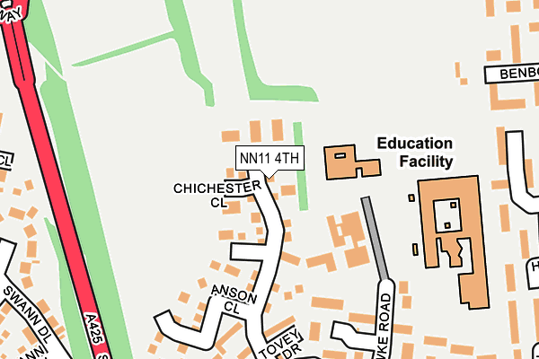 NN11 4TH map - OS OpenMap – Local (Ordnance Survey)
